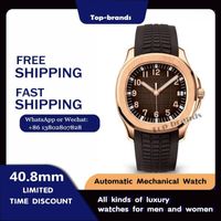 WristWatches Série Aquanaut Homens Mecânica Mecânica de Luxo Relógio Data Display Sapphire Business Top Marca Aço Inoxidável
