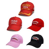 조정 가능한 스트랩 5 디자인으로 트럼프 2024 모자 수 놓은 야구 모자