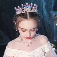 Gold Color Tiaras And Crowns Butterfly Pearls Crystal Handmade Children Crown Photography Party For Kids Women Princess Diadems