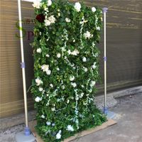 Plantas verdes Rosas Hortênsia Penoy parede de flor artificial para fundo de casamento flores decorativas grinaldas