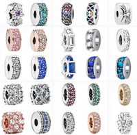 Perles brillantes de zircon coloré Convient pour Pandora Charm Bracelet en argent Dames DIY bijoux cadeau