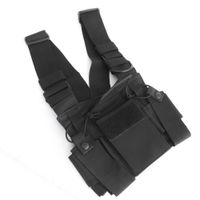 Walkie Talkie 3 Pocket Radio Chest Harness Front Pack Pouch Holster Rig para Motorola
