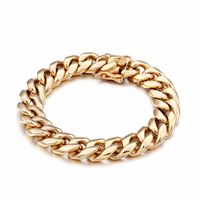 22cm Chiny Gold Link Chain Bransoletki dla mężczyzn 316 Ze Stali Nierdzewnej Srebrna Bransoletka Męskie Akcesoria Biżuteria Link,