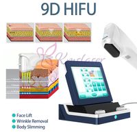 Fokussierter Ultraschall mit hoher Intensität mit 8 Kartuschen 9D-HIFU-Maschine 20500-Schüsse für Faltenentfernungskörper Abnehmen Gesichtslift-Schönheitsgeräte