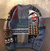 2021 дизайнерские мужские и женские модные модные бренды свитера осень зима свободная пара плюс размер свитер