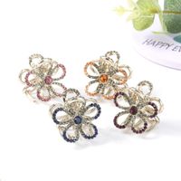 Hair Clips & Barrettes Miss FoUrSy Girls Small Flower Rhinestone Pin Crab Clip Jewelry For Women Headwear Accessories