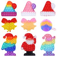 Рождественская игрушка Rainbow Bubbles Hidget игрушки против стресса Средства для детей Взрослые Настольная сенсорная аутизм ADHD декомпрессия
