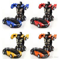 2in1 Plastic Mini Transformation Robot Car Toy For Boys Acti...