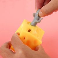 Dekompresyon Oyuncak Peynir ve Fareler Yumuşak Kauçuk Elastik Çekin Topu Oyuncak Stres Rahatlatmak için En İyi Oyuncak Sıkmak CCF5609