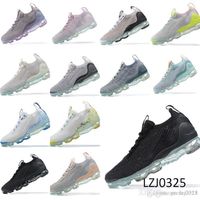 The New Mens Womens 2021 FK Fly Cushion Cushion Shoes Triple Black Runners Oscuro Gris Pure Platinum Knit Diseñador Mujer Deportes Zapatillas Deportes Entrenadores 36-45