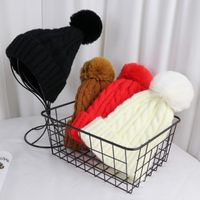 Autumn Winter Wool Knitted Hat Fashion Warm Beanies Hats Casual Women Solid Adult Bulb Caps Cover Head Beanie Skull