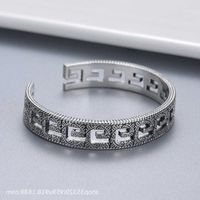 Classic Top Quality High Quality Gujiashuang g hollow out Bracelet Thai silver fashion carved pattern men's and women's punk Bracelet