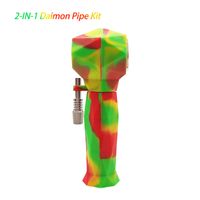 Waxmaid Daimond 2 in 1 smoking accessories hand pipe nectar collector six mixed colors ship from US local warehouse