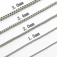 Chains Basic Chain Box Spot Wholesale Stainless Steel Vacuum Plated Short Square Aberdeen With Necklace C