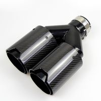 Tubo de escape de fibra de carbono dual Negro Acero inoxidable Muffler de extremo universal para BMW
