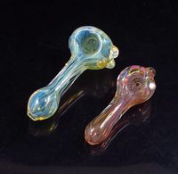 Heavy Inside Out Fume Gold Silver glass smoke pipe Fumed col...