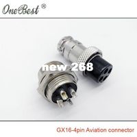 50 pairs GX16-4pin Air plug + aviation socket 16mm Male & Female Metal Wire Panel Connector kit Aviation connector free shipping