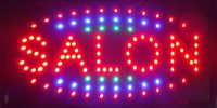 LED salon neon sign shop open heißer verkauf low power 1019 zoll halboutdoor ultra helle blinkende salon led Werbeschilder