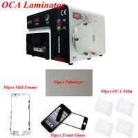 5 en 1 teléfono móvil LCD vacío máquina laminadora OCA laminador + OCA pegamento + polarizador + LCD frontal de vidrio + soporte de marco medio