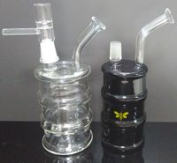 La plate-forme de pétrole de bong en verre de tambour de pétrole réutilisent le tuyau d'eau en verre avec les narguilés de plate-forme en verre de tuyau de fumigation de 14MM