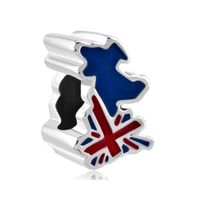 Патриотический гордимся тем, что британский флаг страна Великобритании карта страны Европейский spacer шарик металла Шарм браслеты Pandora Chamilia совместимы