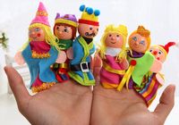 FedEx DHL KingQueen Soft Doek Pluche Vinger Puppet 6 stks Pack 420pcs / Lot Story Telling Puppets Finger Toys voor kinderen 0-3 jaar