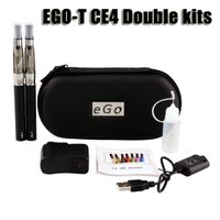 Ego t ce4 kit de inicio doble 1.6ml ce4 atomizador clearomizer 650 900 1100mAh ego-t batería de la cremallera caso colorido