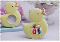 100pcs Baby Souvenir di My Little Duckling Baby Duck Photo Frame per bambini Festa di compleanno Decorazione regalo e favori