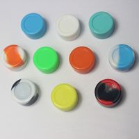 Oljevax non pinne bho koncentrat silikonburk nonstick, vax dab silikon stash, handväska, behållare burk 10 färger oljebox