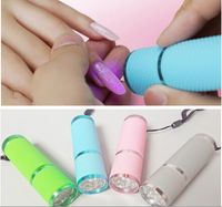 Venta al por mayor-Portátil Mini 9 LED Secador de uñas Secador de uñas Esmalte de Nail Polish Torch Antorcha para el gel UV Secadora de esmalte de uñas Venta caliente