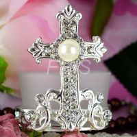 FEIS European Classical Imitation Diamonds Cross Candle Hold...