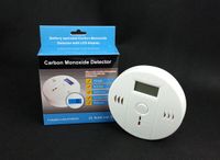 Détecteur de monoxyde de carbone CO LCD rétro-éclairage moniteur alarme empoisonnement capteur de gaz Avertissement détecteur de fumée testeur pour la maison securtiy dans la boîte de détail