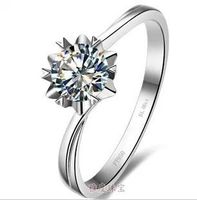 Fine Wholesale 1ct sona diamond ring moissanite diamond r go...