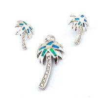 Blue Opal Jewelry Set Moda Pendente e Orecchini Messicano Fire Opal L'ultimo design