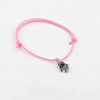 Heiß ! 50pcs Hamsa Hand String Blicks-glückliches rosa Farbe Wachs Cord Spiritual Armbänder Erfolg Schutz