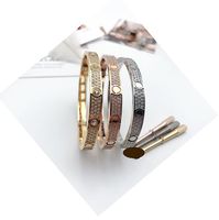 Moda jóias de aço inoxidável pulseira pulseira diamante completo com grandes pulseiras de pedra 3 fileira cúbica zircônia / cz para mulheres namorados casamento namorada de natal