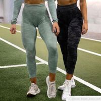 Vital Dikişsiz Camo Tayt Yüksek Bel Kadınlar Bayanlar Spor Yoga Pantolon Push Up Spor Spor Köpekbalığı Tayt İnce Streç Koşu Trouserssoccer Jersey