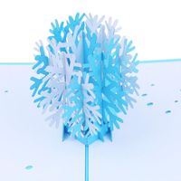 Hälsningskort snöflinga design 3D-upp julkort semesterinbjudan kuvert dekoration part ansöker
