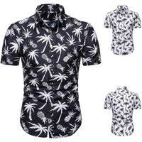 Shirt männer sommer mode gedruckt kurzärmeliger stehkragenknopf komfortable bluse mens shirts casual may29