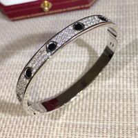 Homens e bracelet de mulher designer de aço de titânio de aço luxo casal casamento casamento com caixa