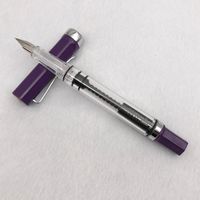 Student Practise Writing Transparent Fountain Pen 1pc Matte Purple 0.5mm 0.38mm For Choose Lanbitou Ink Pens School Supplies