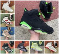 En Kaliteli Elektrikli Yeşil 6 6 S Erkek Basketbol Ayakkabıları Altın Çemberler Flint Yıkanmış Denim Carmine DMP Jumpman Siyah Kızılötesi İngiliz Haki Tinker Golden Hasat Sneakers