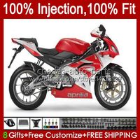 Injection Fairings For Aprilia RSV RS 125 RR 125RR RS4 RS125 06 07 08 09 10 11 34No.61 RSV-125 RS-125 RSV125 R 2006 2007 2008 2009 2010 2011 RSV125RR 06-11 Body Red white new
