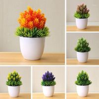 Dekoratif Çiçekler Çelenk Yaratıcı Mini Yapay Ağaç Saksı Bitki Sahte Bonsai Bitkiler Simülasyon Süsler Ev Ofis El Restauran