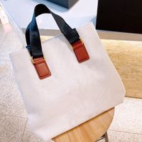 Lona Pearl Beach Bag Compras de alta capacidade de alta capacidade Mamãe Contratada atmosfera de lazer atacado bolsas a moda