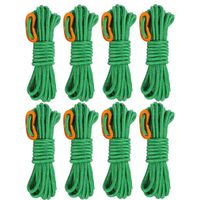 Outdoor Gadgets 8pcs/Set 4mm Strong Tent Ropes Camping Adjustment Buckle Windproof Cord Hiking Glow In The Dark Rope