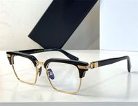 Diseñador de moda Hombres Marco cuadrado Metal Plus Plate Legion Eyewear Optical Anti-Radiación Lente Blue Glasses Trend Avant-Garde Estilo Top Calidad Ven con Caja