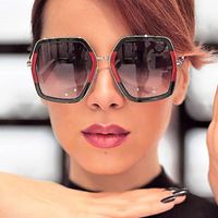 Sunglasses 2021 Oversized Square Women Designer Vintage Red ...