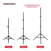 Home garden Yizhstudio Photographic Lighting Stand 1.1M 1.6M 2.0M Ring Lamp Stand With 1 4 Screw Adjustable Static For Telephone Light 0802