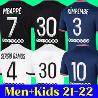 Camisa de futebol 21 22 MESSI PSG 2021 2022 camisa de futebol PARIS Saint Germain NEYMAR JR MBAPPE SERGIO RAMOS HAKIMI ICARDI kits masculinos e infantis